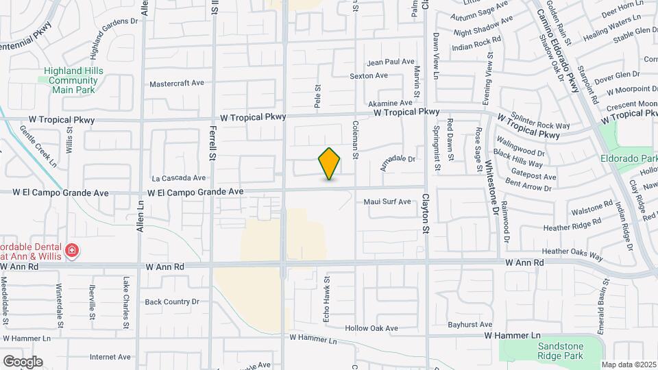 2516 W El Campo Grande Ave Map and Location Details