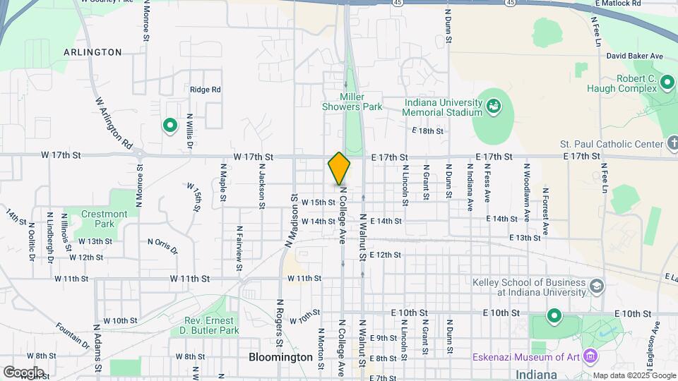 1115 N College Ave Map and Location Details