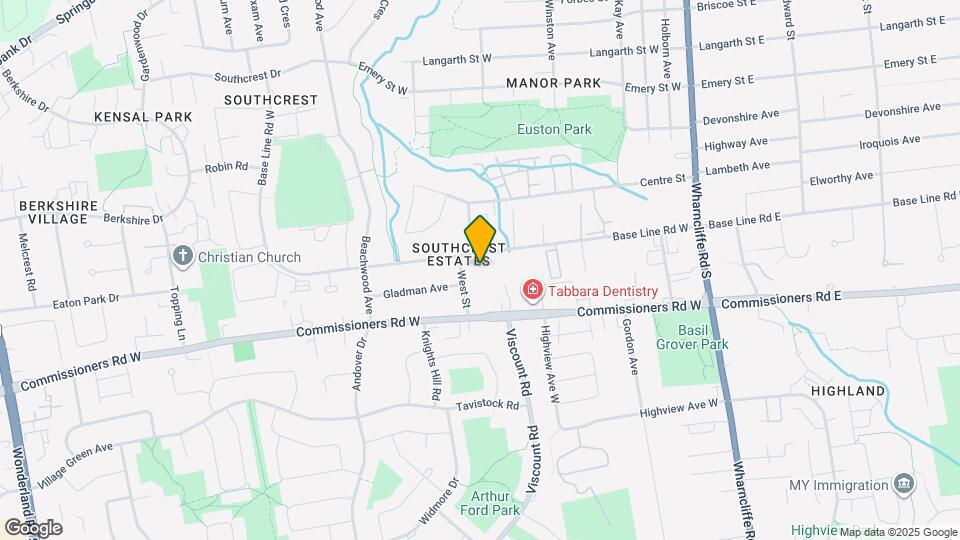 135 Base Line Rd W Map and Location Details