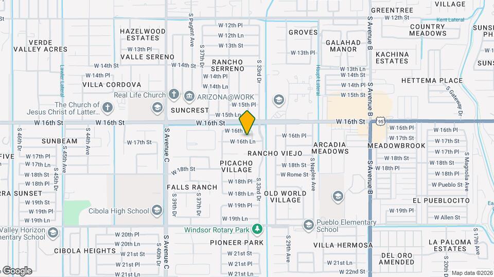 3422 W 16th Ln Map and Location Details