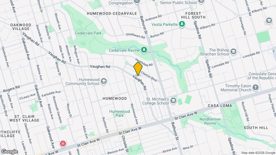 225 Vaughan Rd Map and Location Details