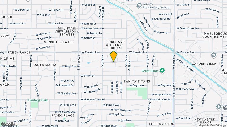 4809 W Cochise Dr Map and Location Details