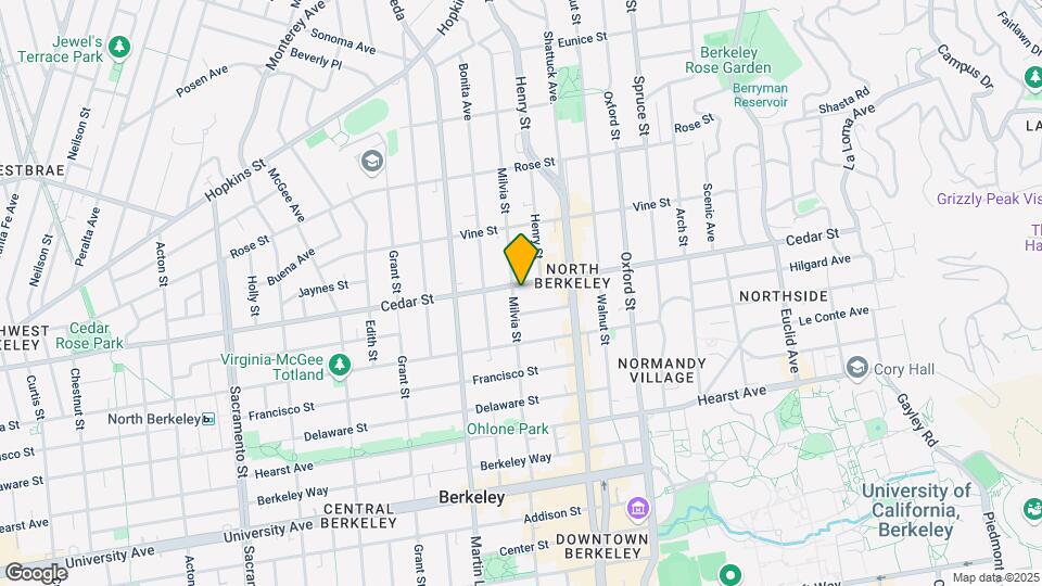 1605 Milvia St Map and Location Details