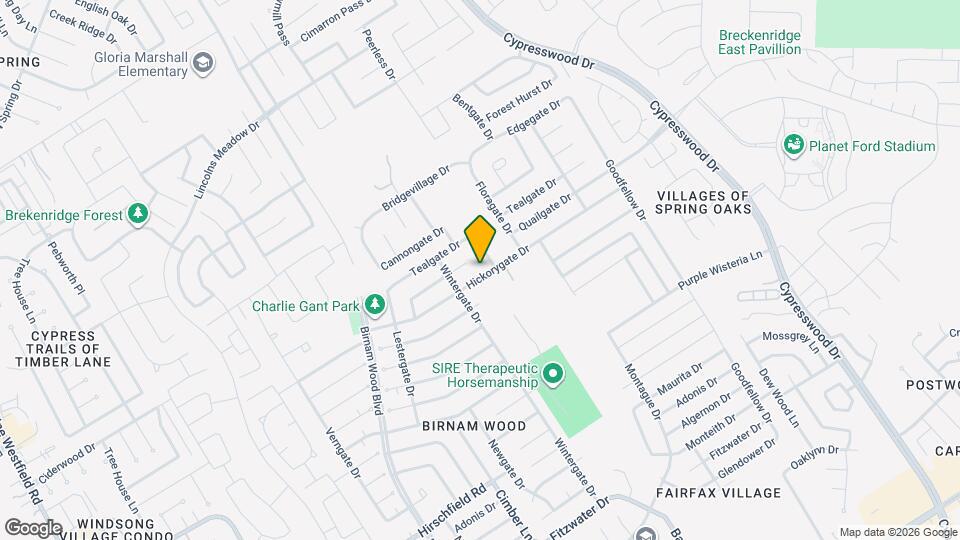 4627 Hickorygate Dr Map and Location Details