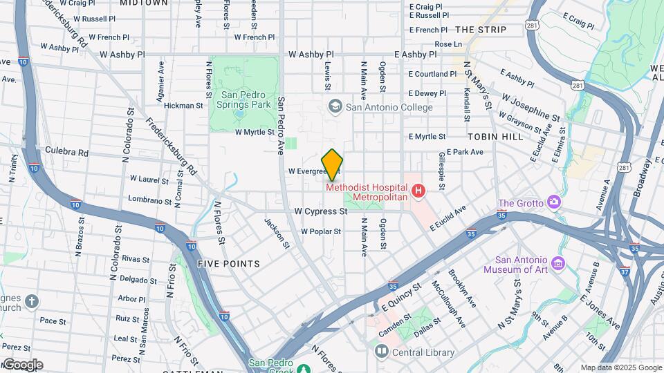 215 W Laurel St Mapa y Detalles de la Ubicación