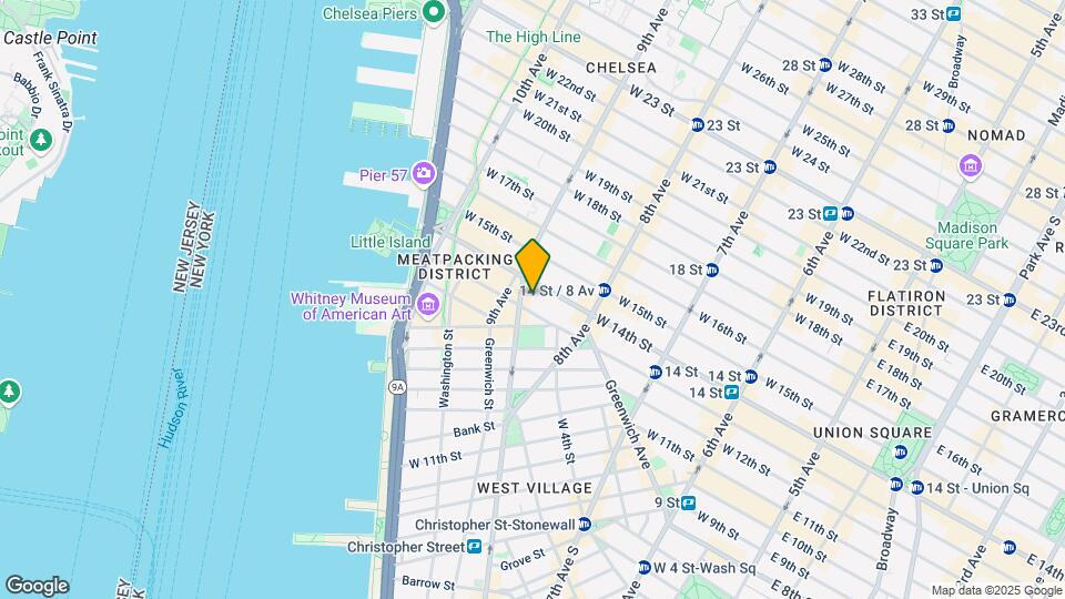 345 W 13th St Map and Location Details
