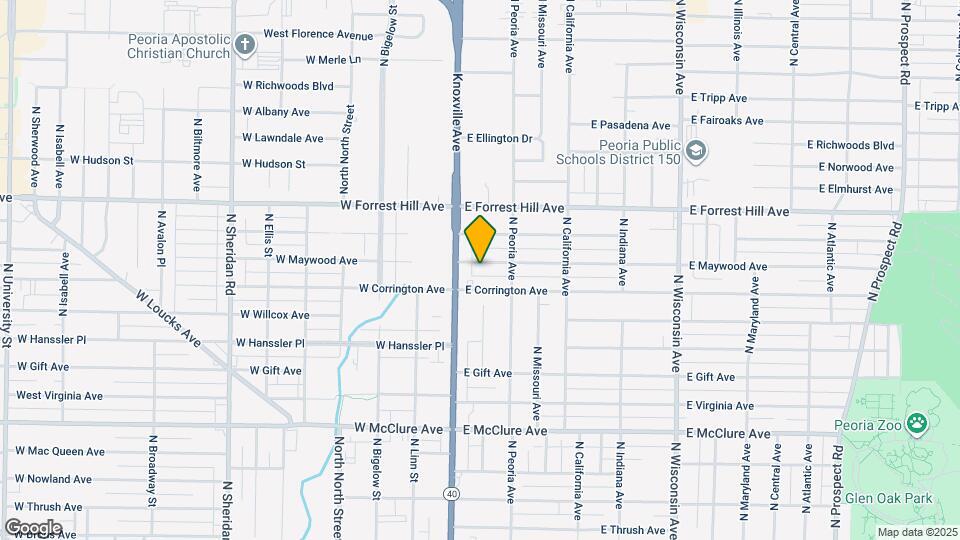 114 E Maywood Ave Mapa y Detalles de la Ubicación