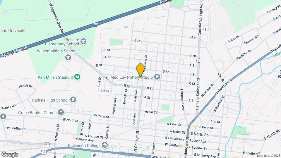 652 N College St Map and Location Details