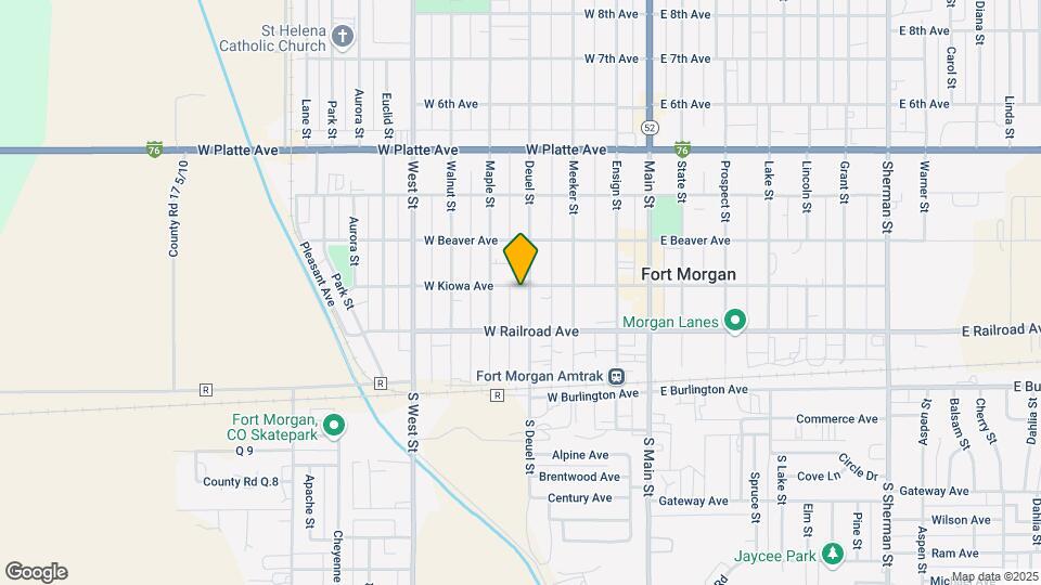 400 W Kiowa Ave Map and Location Details