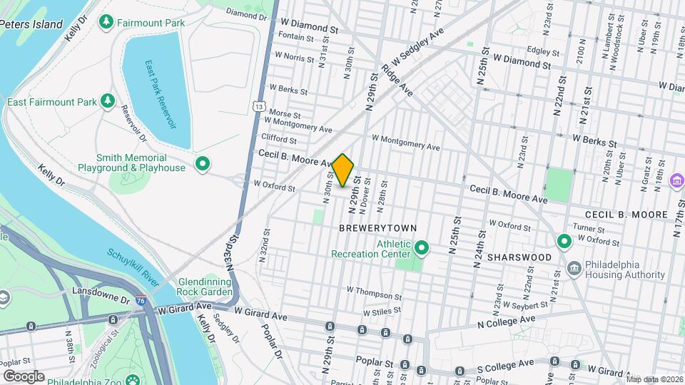 2921 W Oxford St Map and Location Details