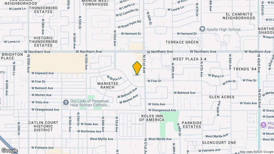 5163 W Bryce Ln Map and Location Details