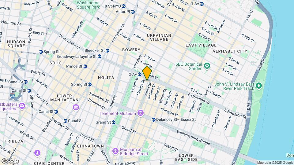 201-203 Allen St Mapa y Detalles de la Ubicación