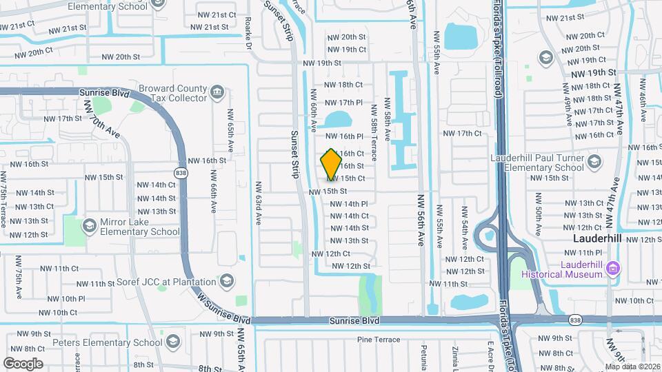 5971 NW 15th St Map and Location Details