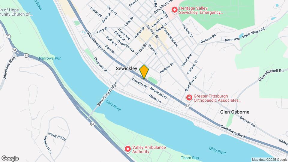 632 Ohio River Blvd Map and Location Details