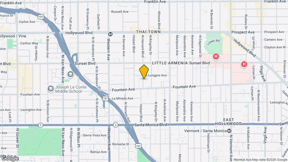 1340 N Harvard Blvd Mapa y Detalles de la Ubicación