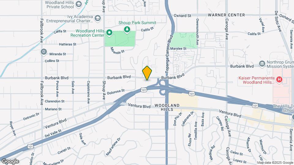 22100 Burbank Blvd, Unit 100 Map and Location Details