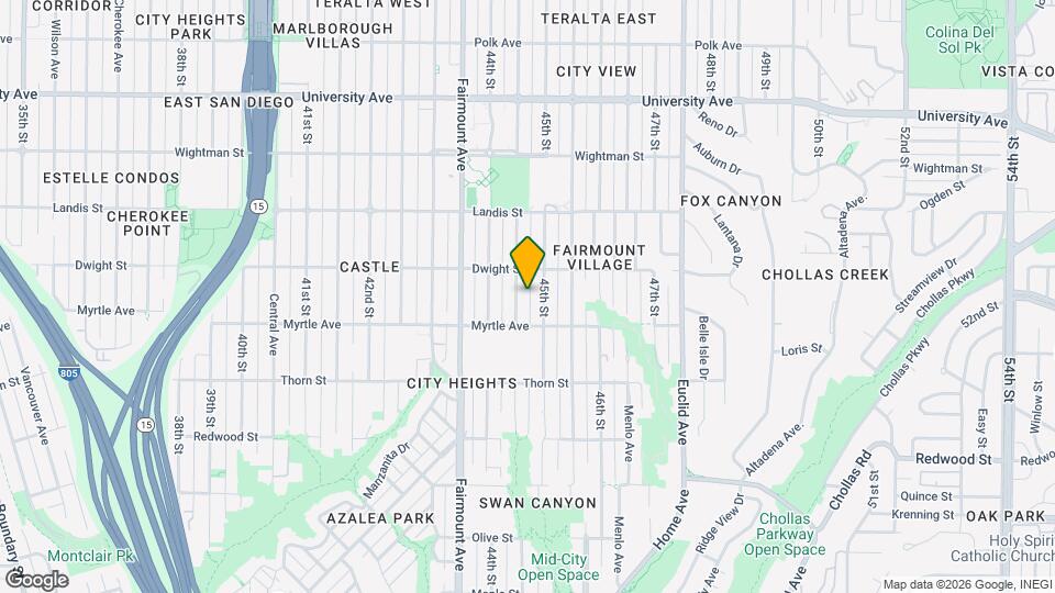 3549 Highland Ave Map and Location Details