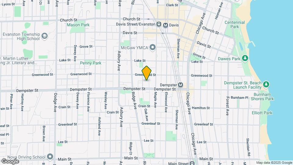 1317 Oak Ave-Unit -Unit 2H Map and Location Details