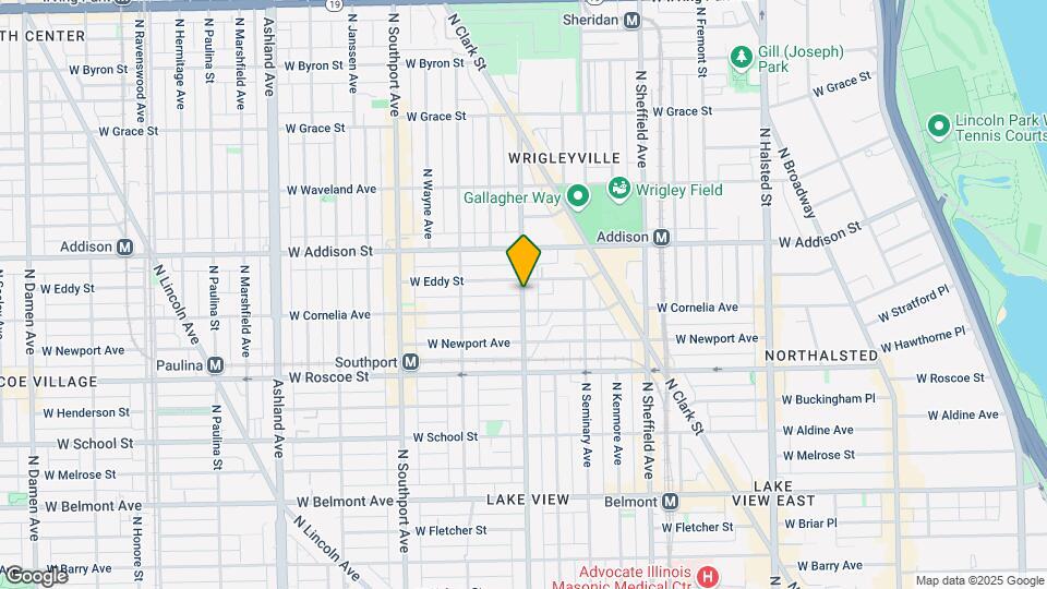 3519 N Racine Ave, Unit 1 Map and Location Details