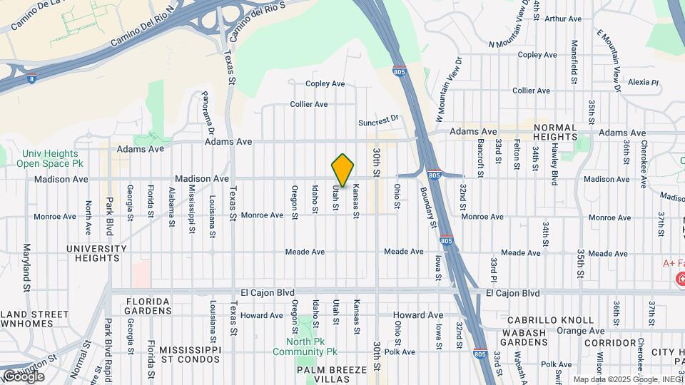 4561 Utah St Map and Location Details