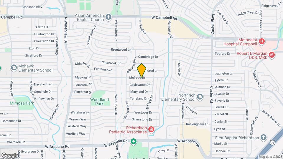 715 Melrose Dr Map and Location Details