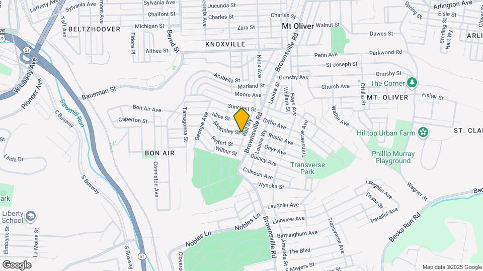 208 McKinley St Map and Location Details