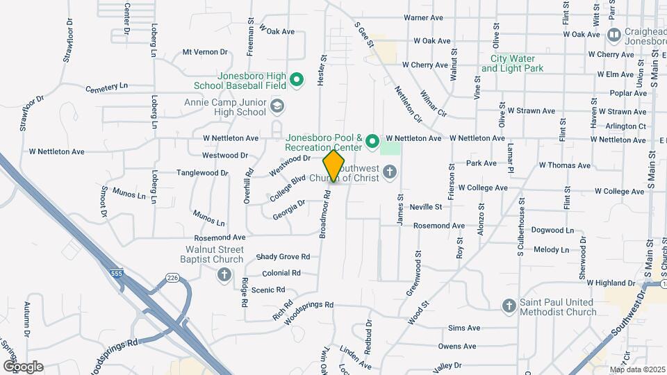 1503 W College Ave Map and Location Details