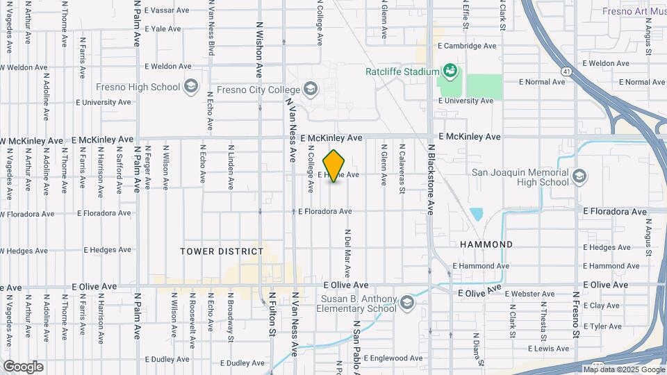 1458 N Poplar Ave Map and Location Details