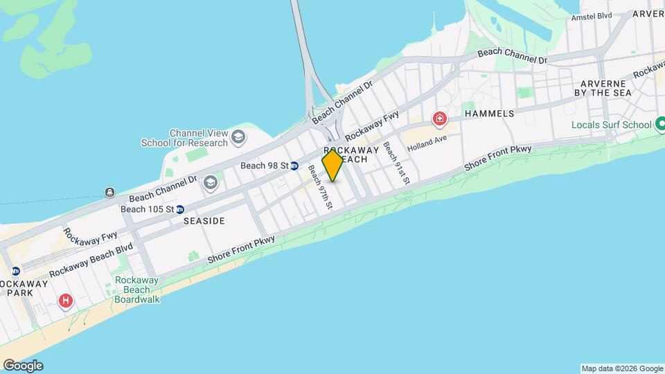 173 Beach 96th St, Unit 2 large bedrooms 1 bath Map and Location Details