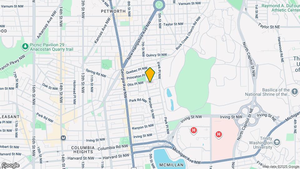 3573 Warder St NW Map and Location Details