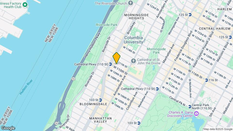 535 W 110th St Mapa y Detalles de la Ubicación