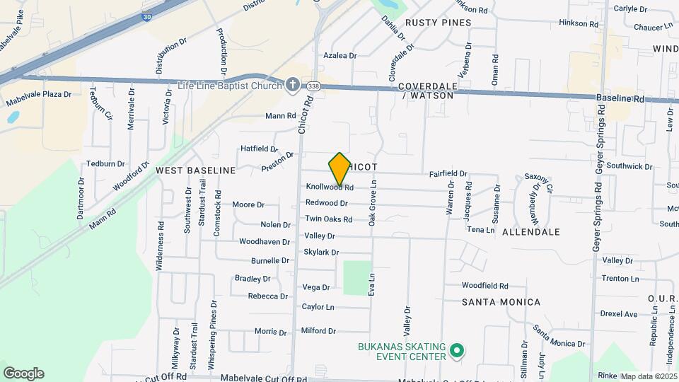 7325 Knollwood Rd Map and Location Details
