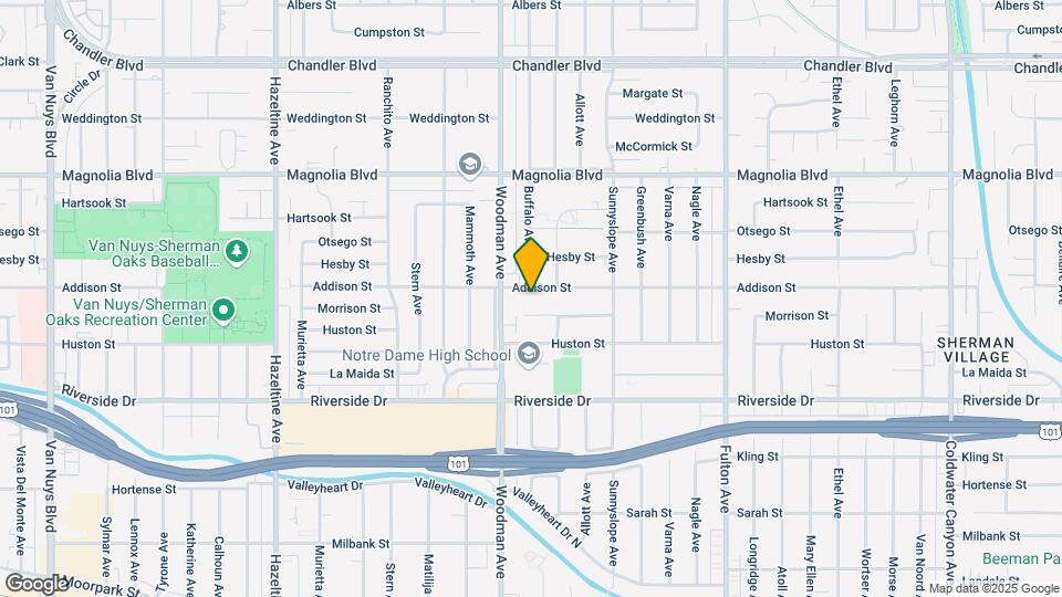 13628 Addison St Map and Location Details