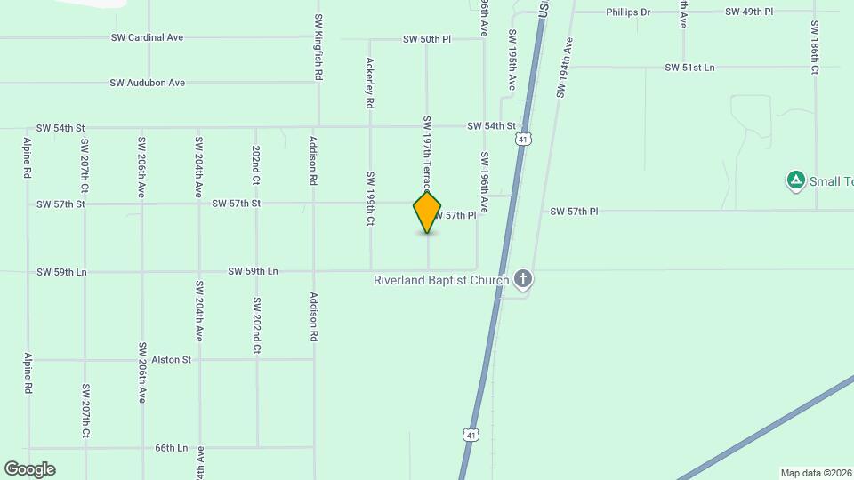 5860 SW 197th Terrace Map and Location Details