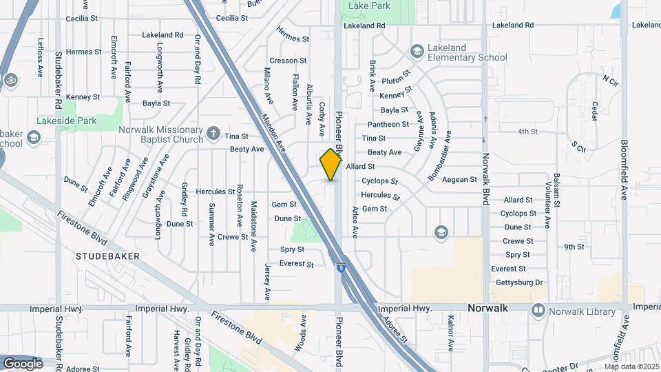 11901 Pioneer Blvd Map and Location Details
