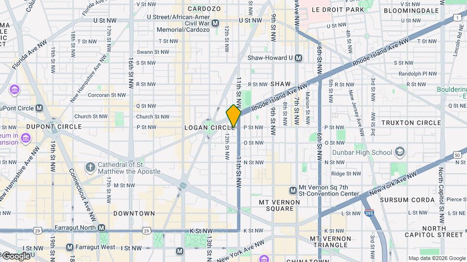 1114 P St NW, Unit C Mapa y Detalles de la Ubicación