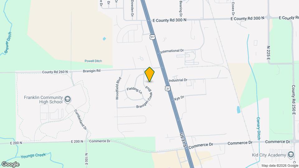 1121 Branigin Creek Ct Map and Location Details