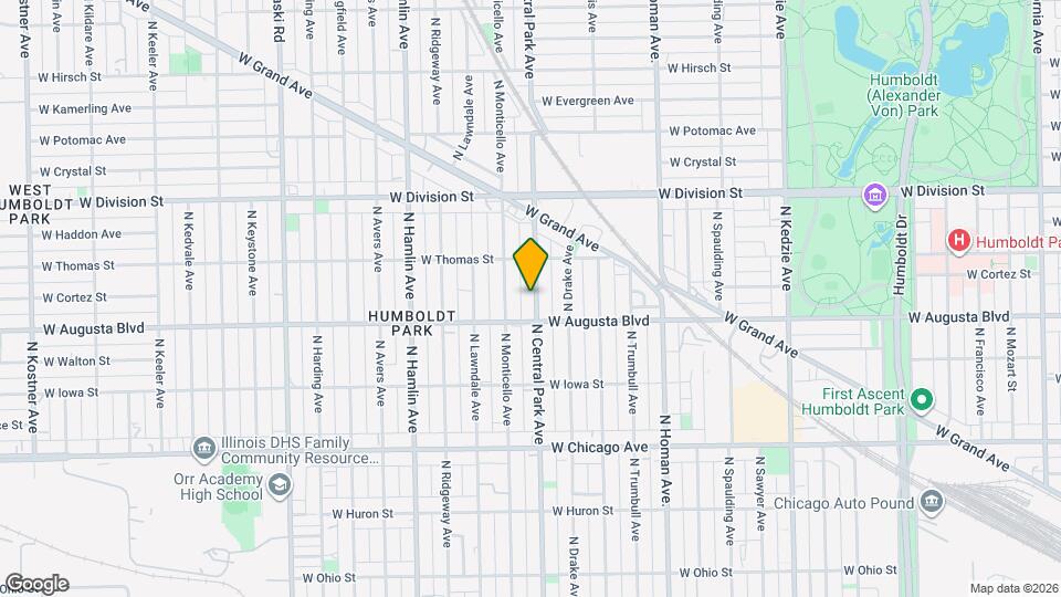 1028 N Central Park Ave Map and Location Details