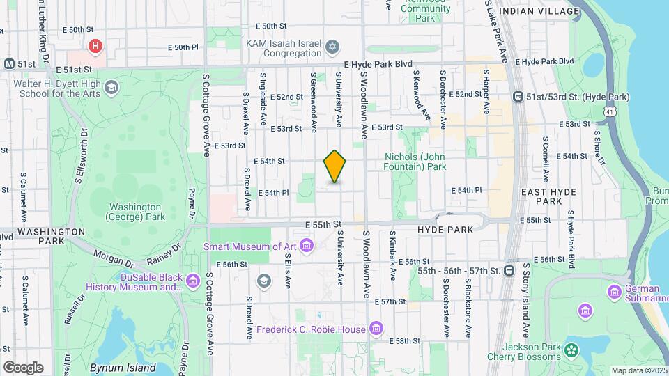 5434-5438 S University Ave Map and Location Details