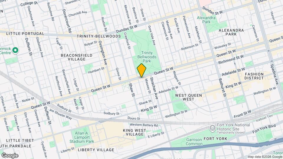 955 Queen St W, Unit 311 Map and Location Details