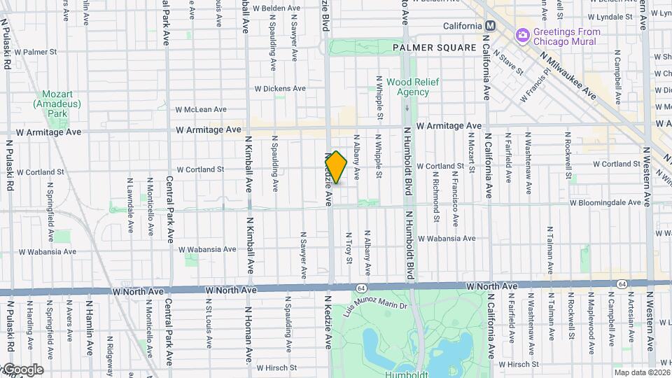 1825 N Kedzie Ave Map and Location Details