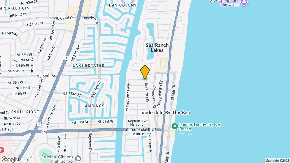 222 N Tradewinds Ave Map and Location Details