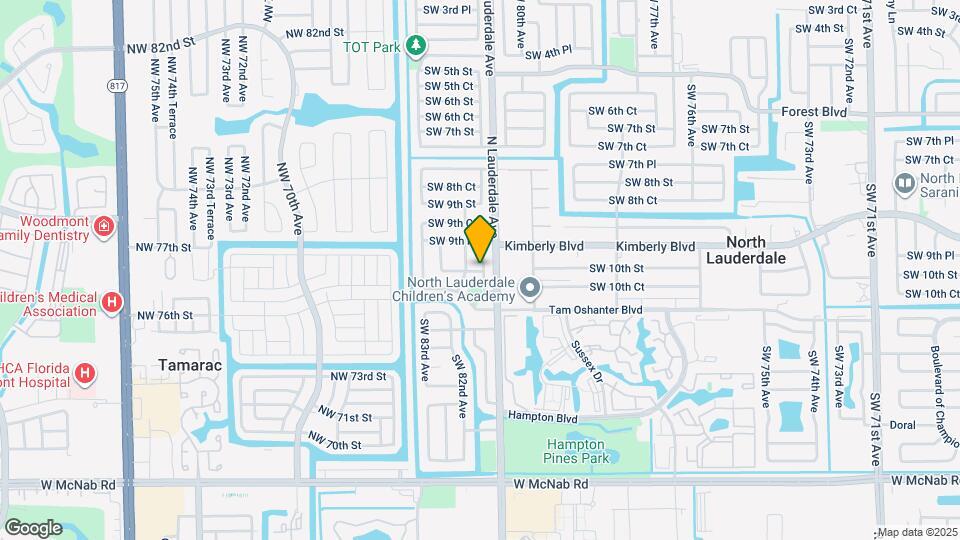 8105 SW 10th St Map and Location Details