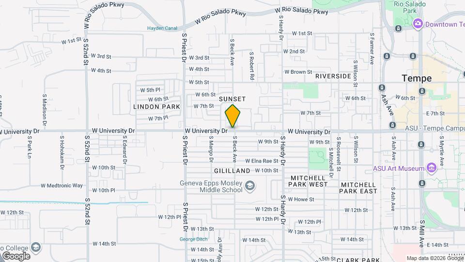 1203 W University Dr Map and Location Details