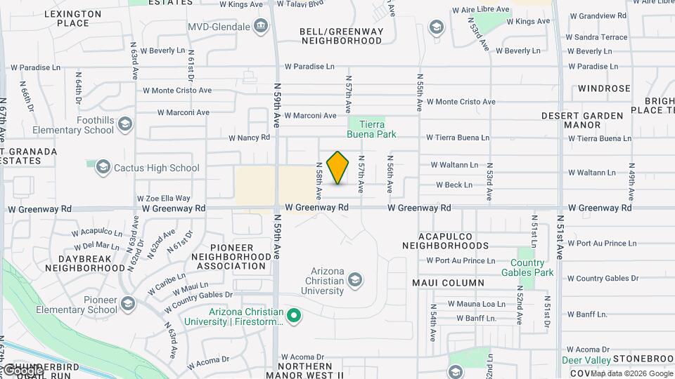 5733 W Beck Ln Map and Location Details