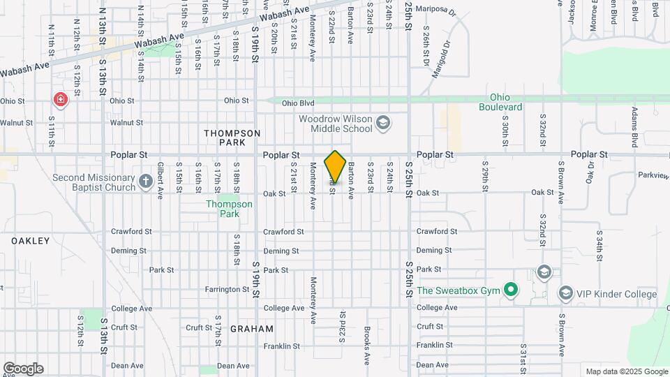 460 S 22nd St Map and Location Details