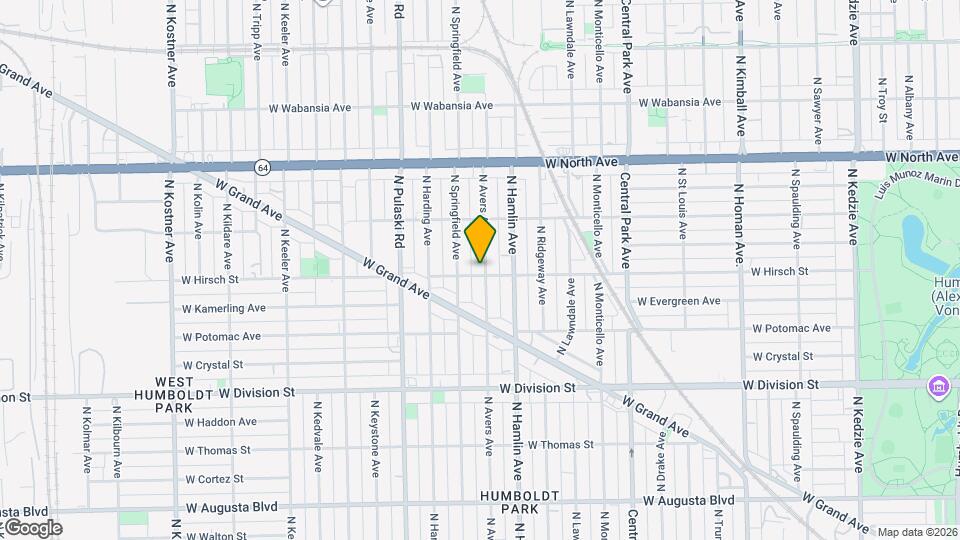 1402 N Avers Ave Map and Location Details