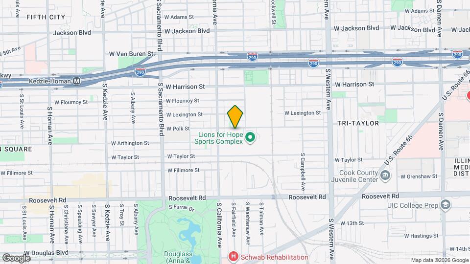 2721 W Polk St Map and Location Details