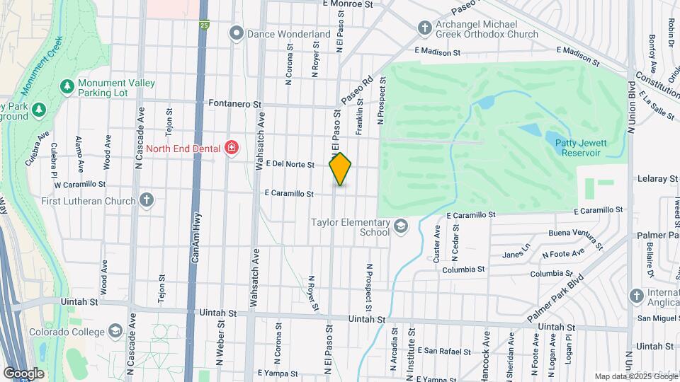 1601 N El Paso St Map and Location Details