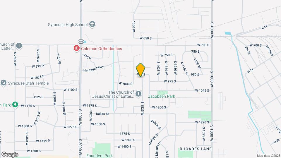 956 S 1525 W Map and Location Details